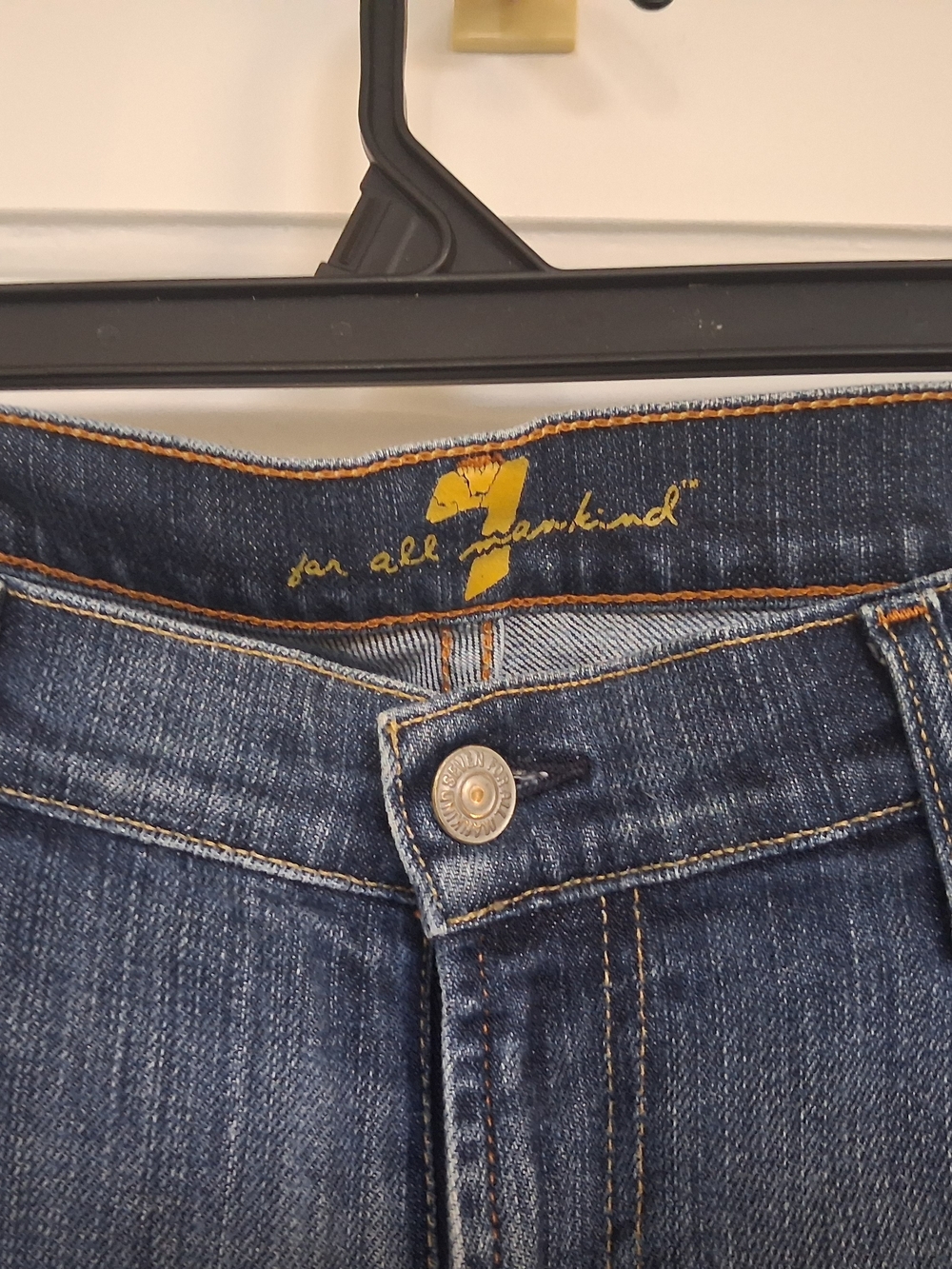 7 For All Mankind men's Dark Blue Slim Jeans